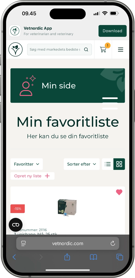 Vetnordic favorites page on the web