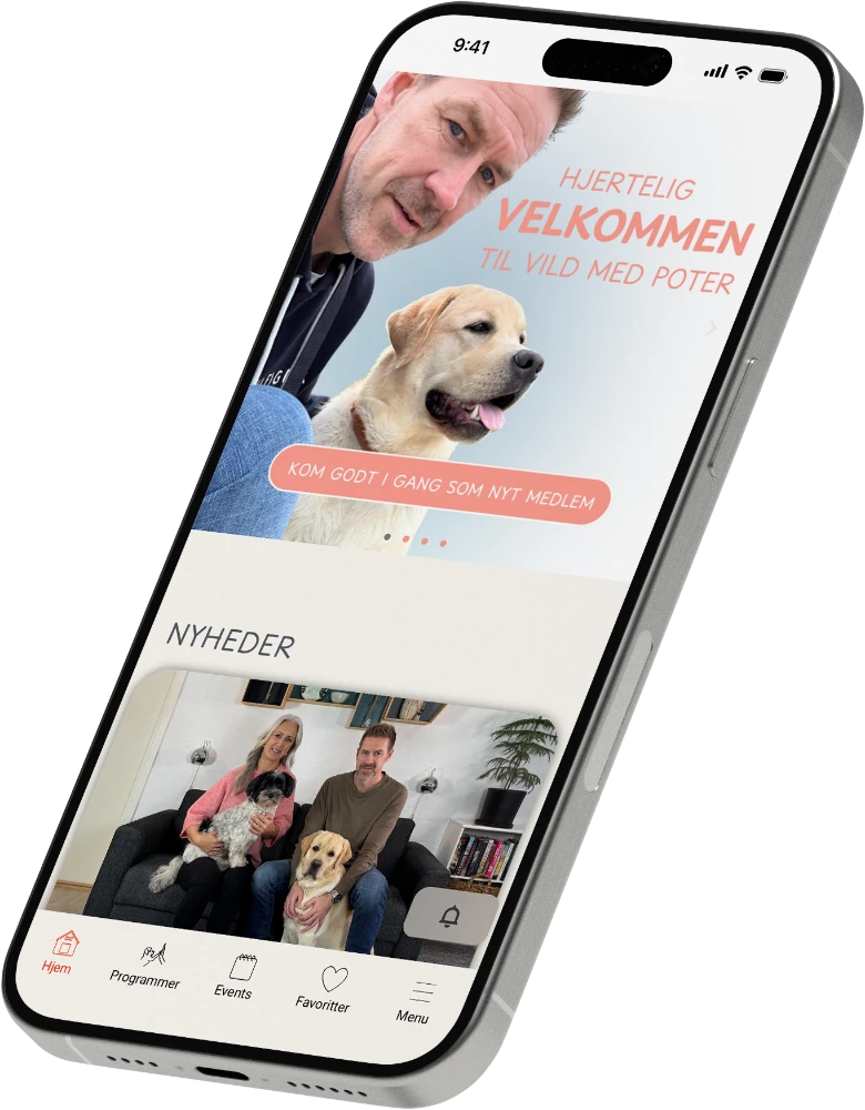 Vild med Poter app illustration